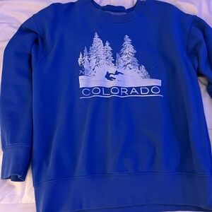 blue colorado american eagle crewneck